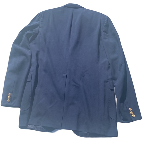 Navy Blazer antique designer Gold Buttons sport Coat 42 R - Picture 4 of 16